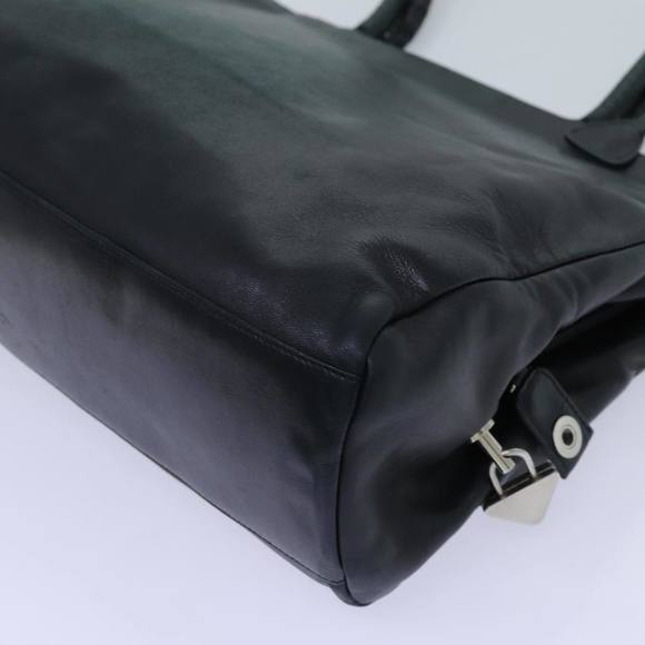 PRADA Tote Bag Leather Black Auth bs13666 - Picture 16 of 16
